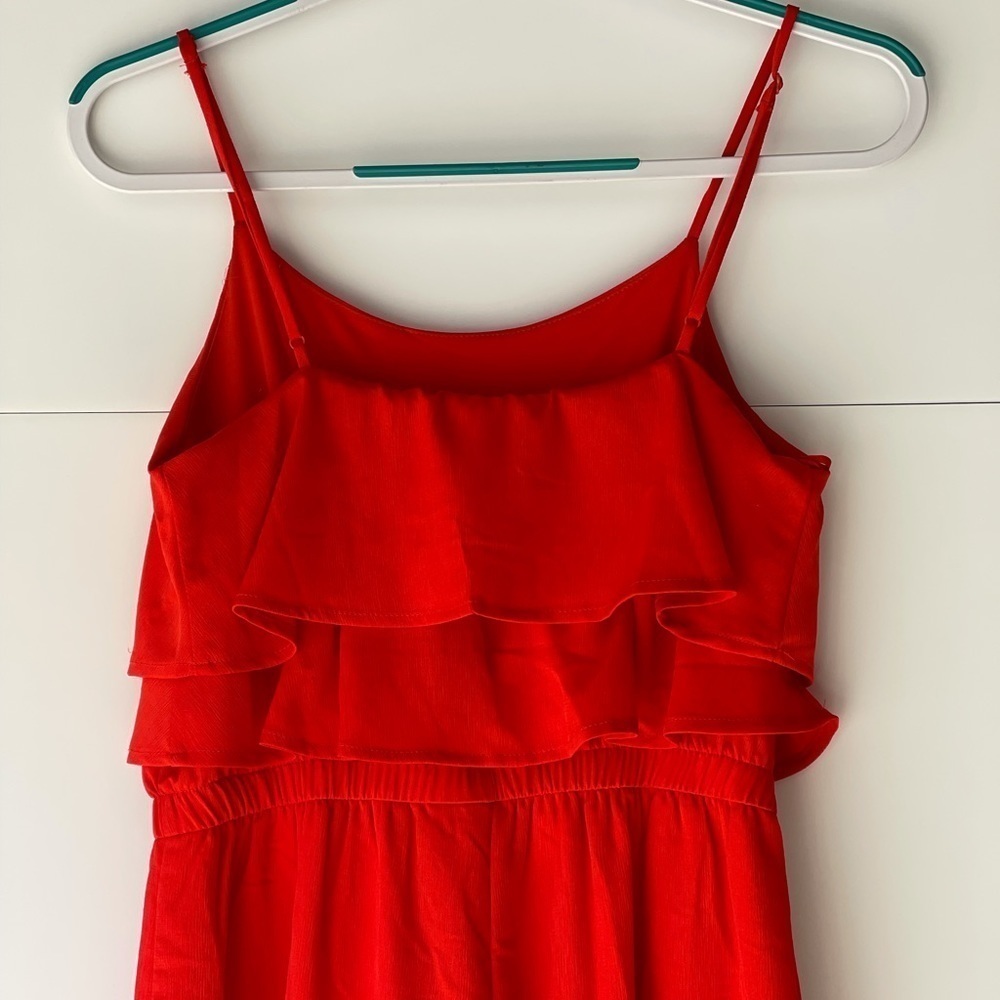 Women's Cute Jumpsuit Romper Orange Boho Trendy Casual Summer Dress, Sz S - Picture 7 of 16